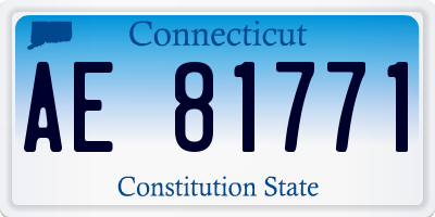 CT license plate AE81771