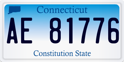 CT license plate AE81776