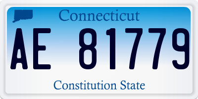 CT license plate AE81779