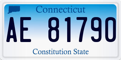 CT license plate AE81790