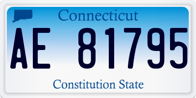 CT license plate AE81795