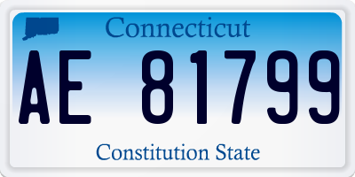 CT license plate AE81799