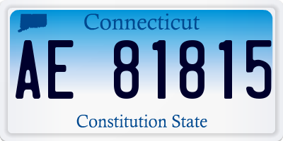 CT license plate AE81815