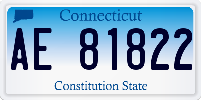 CT license plate AE81822