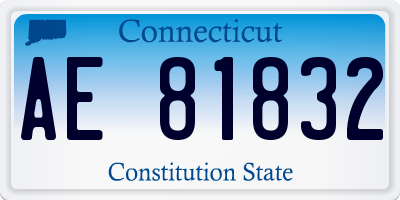 CT license plate AE81832
