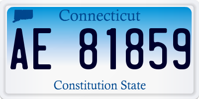 CT license plate AE81859