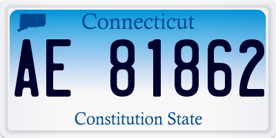 CT license plate AE81862