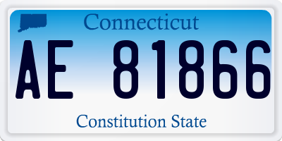 CT license plate AE81866