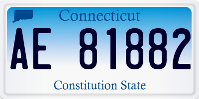 CT license plate AE81882