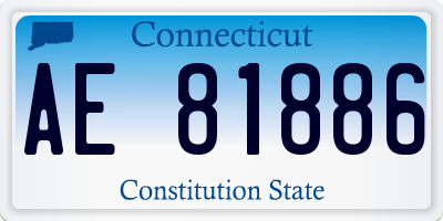 CT license plate AE81886