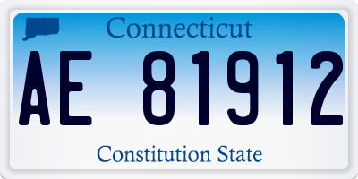CT license plate AE81912