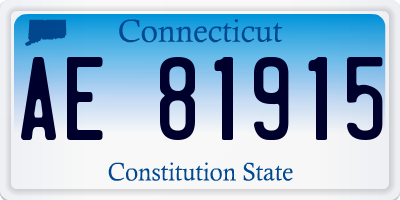 CT license plate AE81915