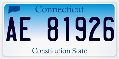 CT license plate AE81926