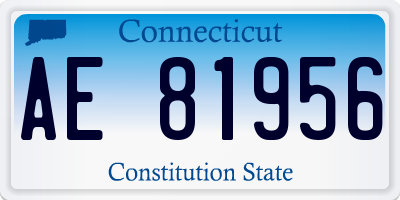 CT license plate AE81956
