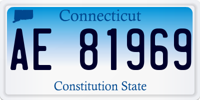 CT license plate AE81969