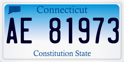CT license plate AE81973
