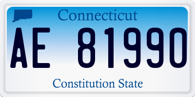 CT license plate AE81990