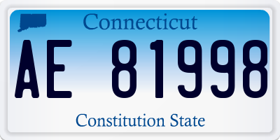 CT license plate AE81998