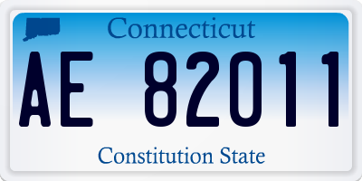 CT license plate AE82011