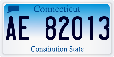 CT license plate AE82013
