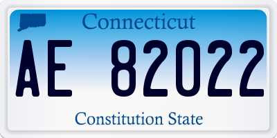 CT license plate AE82022