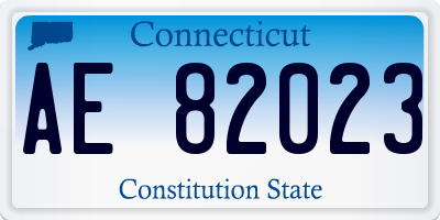 CT license plate AE82023