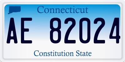 CT license plate AE82024