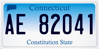 CT license plate AE82041