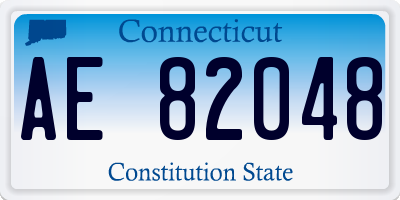 CT license plate AE82048