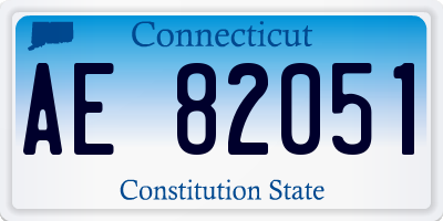 CT license plate AE82051