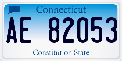 CT license plate AE82053