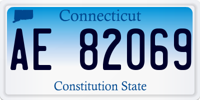 CT license plate AE82069