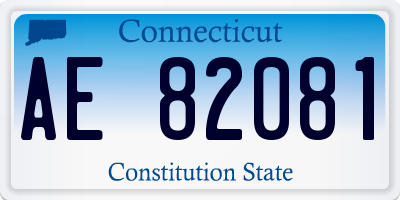 CT license plate AE82081