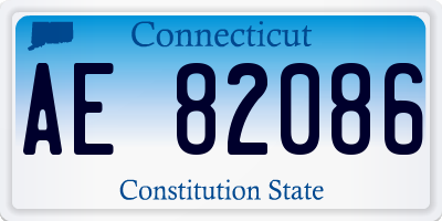 CT license plate AE82086