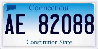 CT license plate AE82088