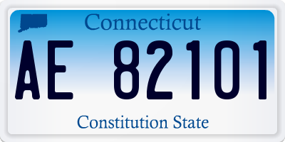 CT license plate AE82101