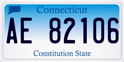 CT license plate AE82106