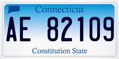 CT license plate AE82109