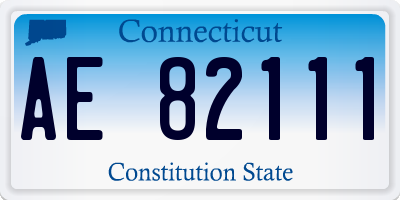 CT license plate AE82111