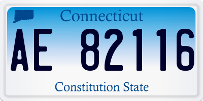 CT license plate AE82116