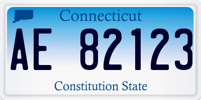CT license plate AE82123