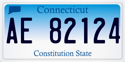 CT license plate AE82124