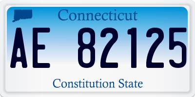 CT license plate AE82125