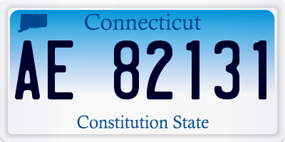 CT license plate AE82131