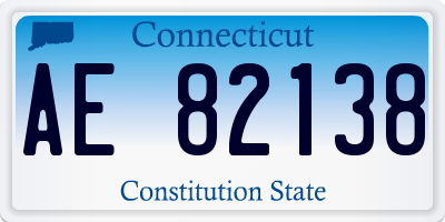 CT license plate AE82138