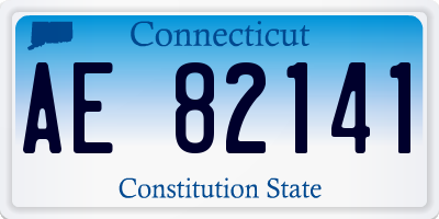 CT license plate AE82141