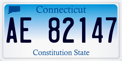 CT license plate AE82147