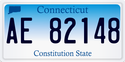 CT license plate AE82148