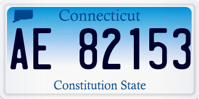 CT license plate AE82153