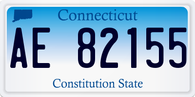 CT license plate AE82155